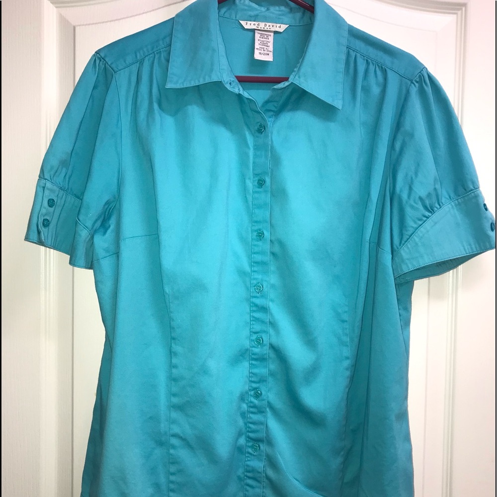 Woman’s shirt 18/20 blue. Fred David